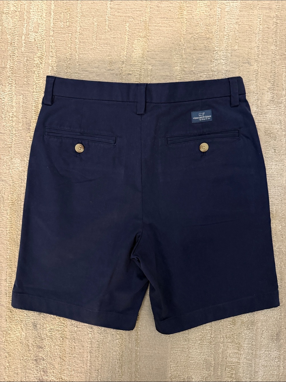 Vineyard Vines Men’s Navy Flat-Front Chino Shorts
